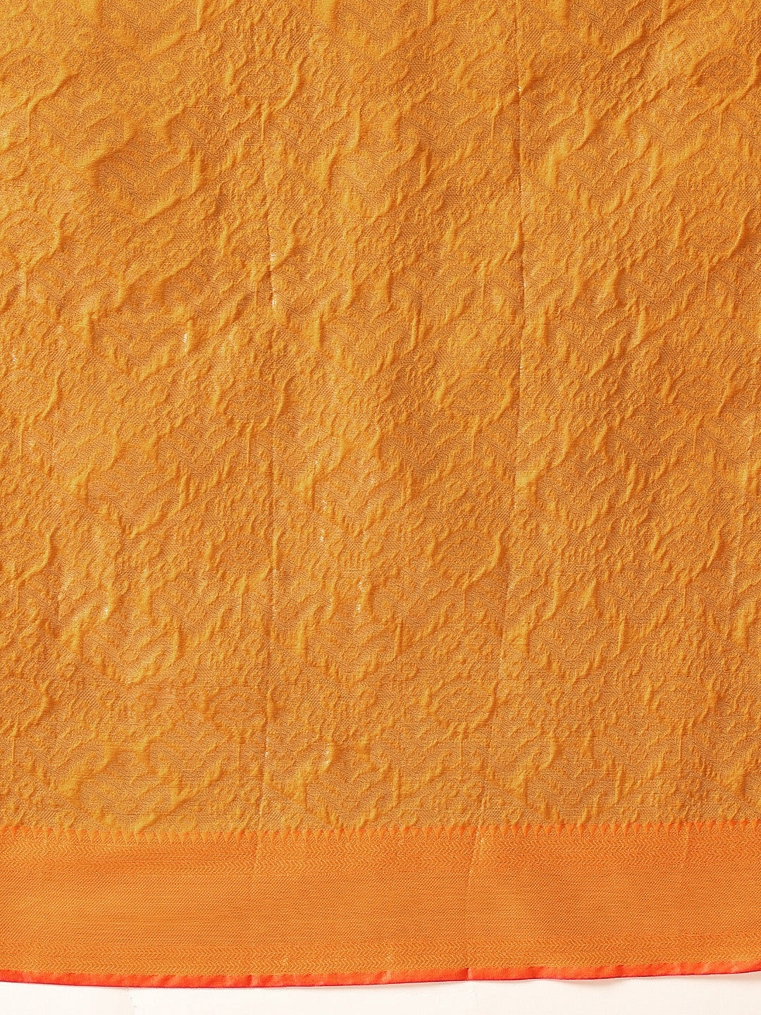 Hiral Fashion Mustard Kanjeevaram Banarasi Silk Ikkat Woven Design Saree