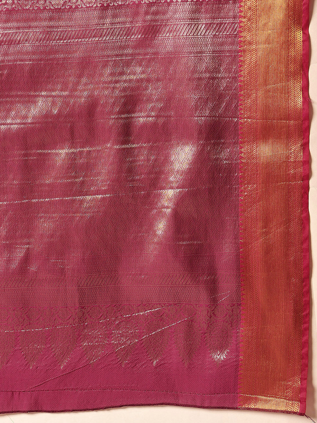 Hiral Fashion Pink Kanjeevaram Banarasi Silk Ikkat Woven Design Saree