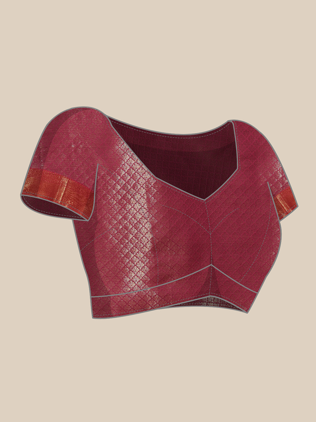 Hiral Fashion Pink Kanjeevaram Banarasi Silk Ikkat Woven Design Saree