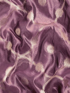 Light Pink Organza Silk Woven Zari Design Floral Saree with Unstitched Blouse - Hiral Fashion