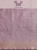 Light Pink Organza Silk Woven Zari Design Floral Saree with Unstitched Blouse - Hiral Fashion