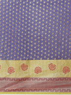 Hiral Fashion Navy Blue Kanjeevaram Art Silk Woven Design Saree