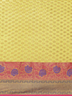 Hiral Fashion Yellow Kanjeevaram Art Silk Woven Design Saree