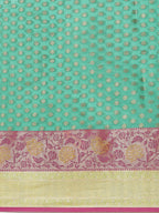 Hiral Fashion Green Kanjeevaram Art Silk Woven Design Saree