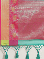 Hiral Fashion Green Kanjeevaram Art Silk Woven Design Saree
