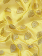 Yellow Art Silk Woven Zari Design Ethnic Motifs Saree with Unstitched Blouse - Hiral Fashion