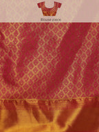 Multicolor Pure Silk Woven Zari Design Floral Saree with Unstitched Blouse - Hiral Fashion