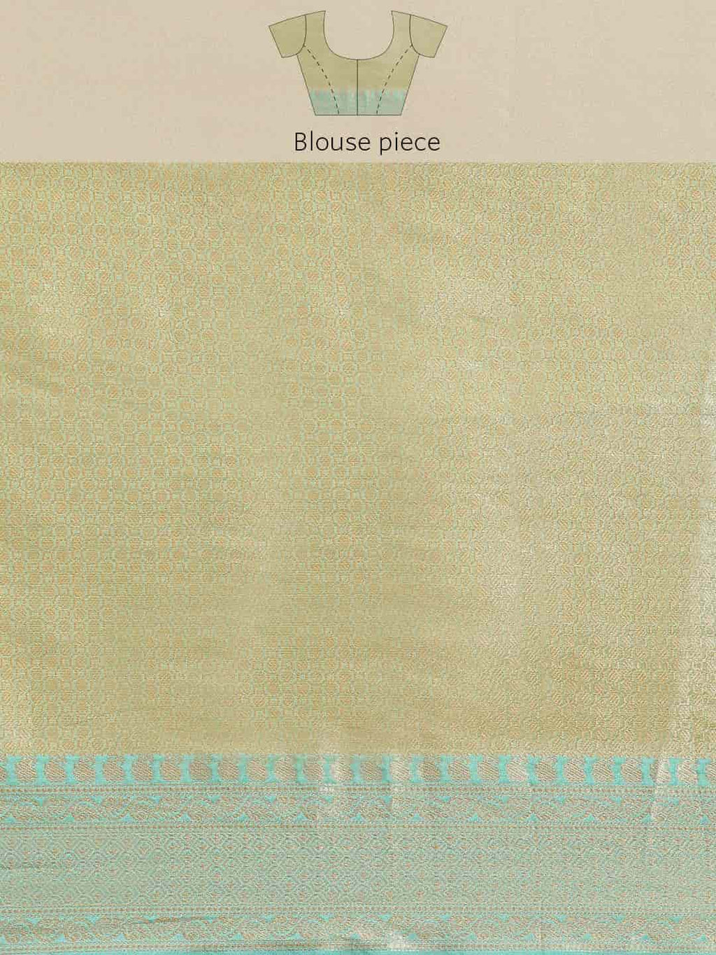 Hiral Fashion Beige Kanjeevaram Art Silk Floral Woven Design Saree