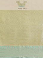 Hiral Fashion Beige Kanjeevaram Art Silk Floral Woven Design Saree