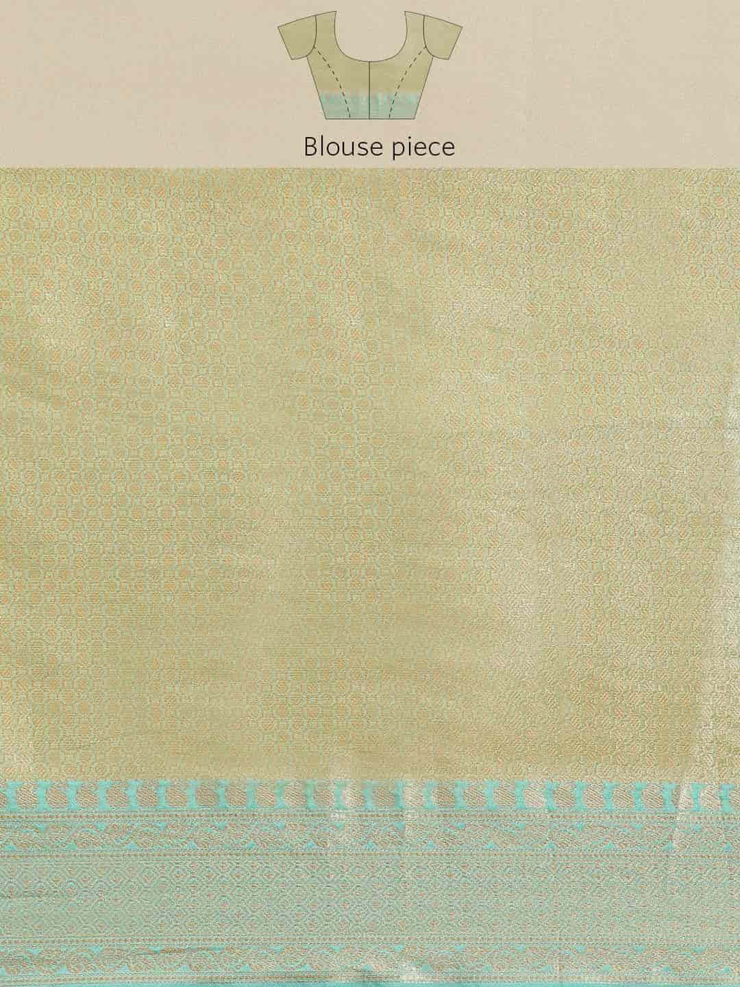 Hiral Fashion Beige Kanjeevaram Art Silk Floral Woven Design Saree