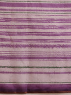 Hiral Fashion Lavender Cotton Silk Stripes Digital Printed Saree