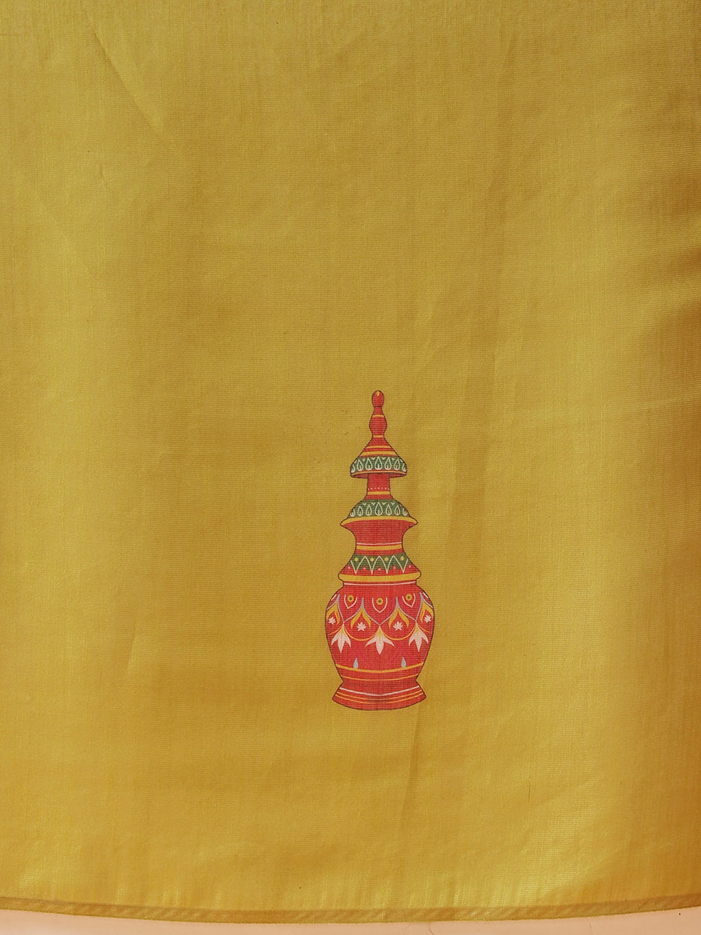 Hiral Fashion Mustard Cotton Silk Kalamkari Digital Printed Saree