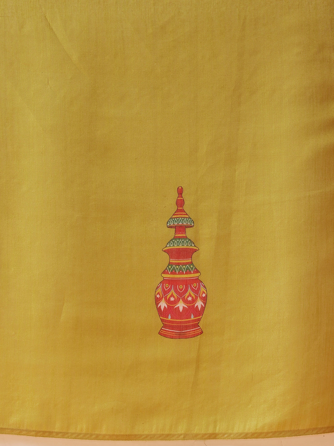 Hiral Fashion Mustard Cotton Silk Kalamkari Digital Printed Saree