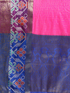 Pink Banarasi Silk Woven Zari Design Checked Saree with Unstitched Blouse - Hiral Fashion
