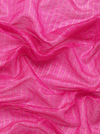 Pink Banarasi Silk Woven Zari Design Checked Saree with Unstitched Blouse - Hiral Fashion