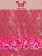 Yellow Banarasi Silk Woven Zari Design Checked Saree with Unstitched Blouse - Hiral Fashion