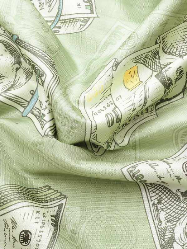 Green Art Silk Printed Embellished Saree with Unstitched Blouse - Hiral Fashion