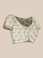 Green Art Silk Printed Embellished Saree with Unstitched Blouse - Hiral Fashion