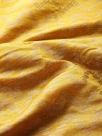 Yellow Silk Blend Woven Zari Design Abstract Saree with Unstitched Blouse - Hiral Fashion