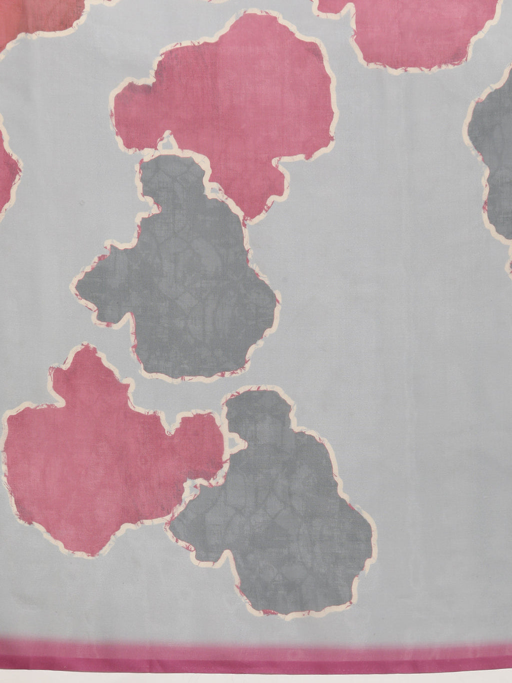 Dark Gray Silk Blend Printed Abstract Saree with Unstitched Blouse - Hiral Fashion