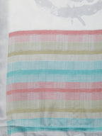 Gray Silk Blend Printed Abstract Saree with Unstitched Blouse - Hiral Fashion
