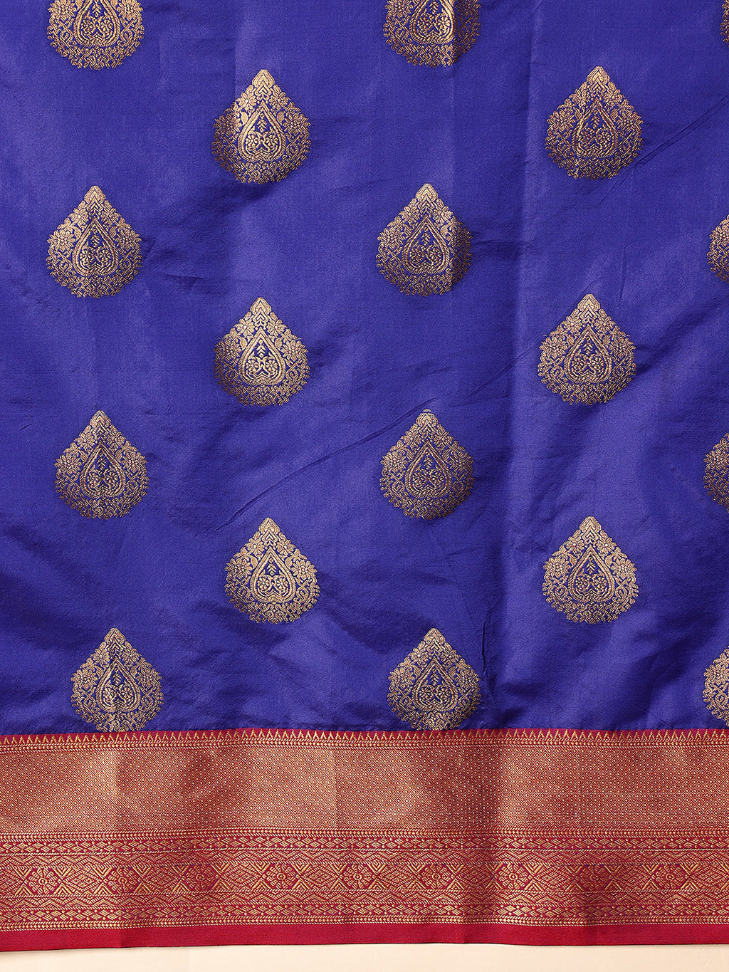 Hiral Fashion Blue Kanjeevaram Silk Woven Design Saree