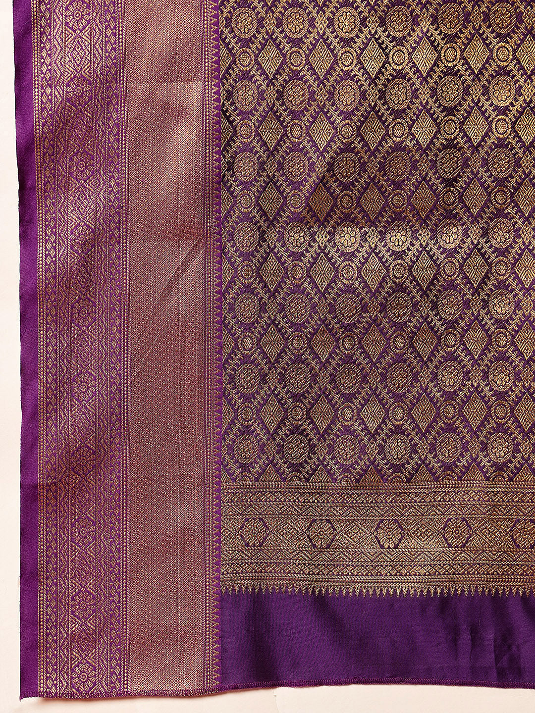 Hiral Fashion Pink Kanjeevaram Silk Woven Design Saree