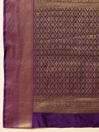 Hiral Fashion Red Kanjeevaram Silk Woven Design Saree