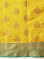 Hiral Fashion Yellow Kanjeevaram Silk Woven Design Saree