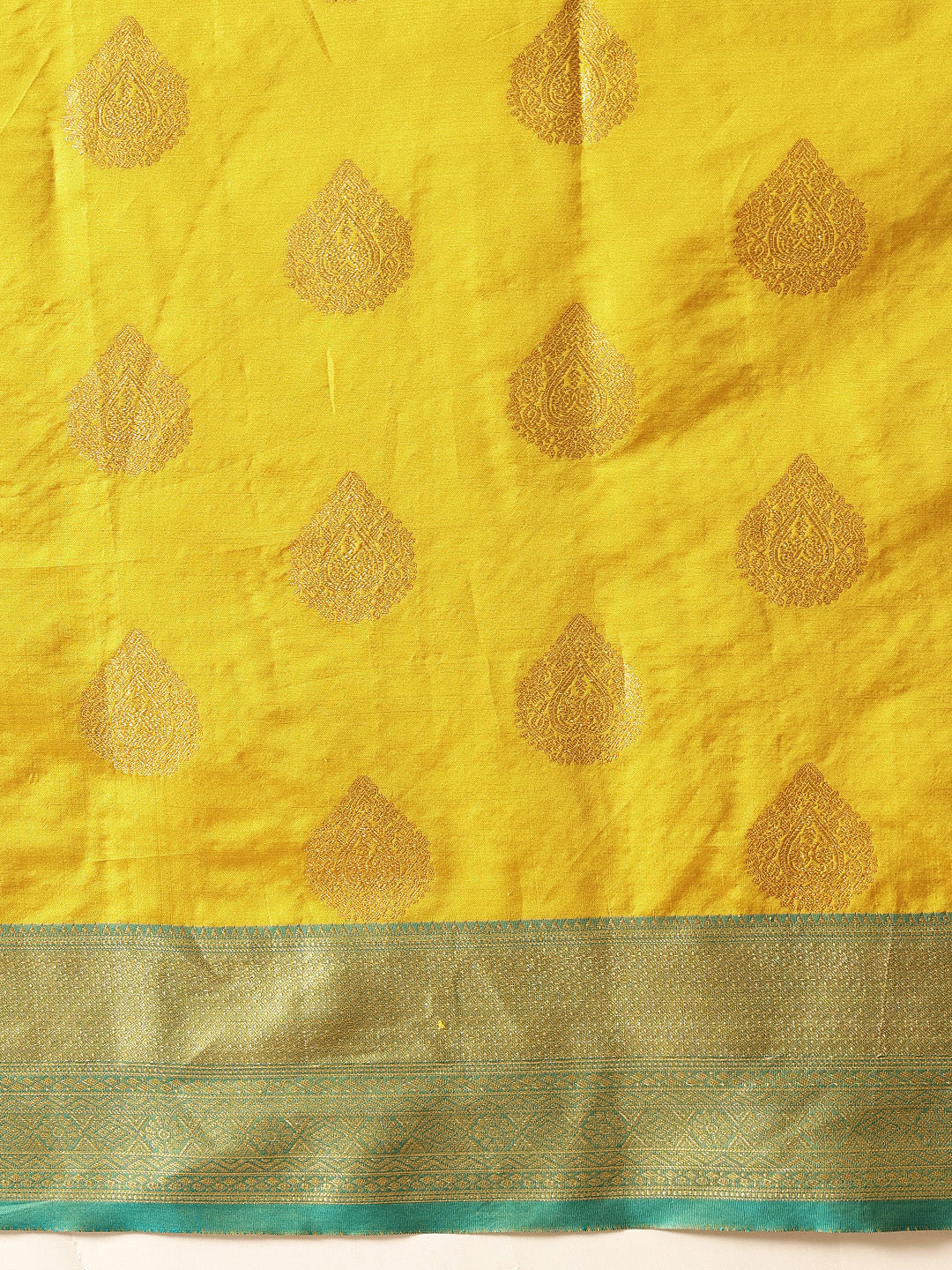 Hiral Fashion Yellow Kanjeevaram Silk Woven Design Saree