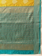Hiral Fashion Yellow Kanjeevaram Silk Woven Design Saree