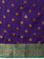 Hiral Fashion Blue Kanjeevaram Silk Woven Design Saree