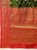 Hiral Fashion Green Kanjeevaram Silk Woven Design Saree
