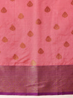 Hiral Fashion Pink Kanjeevaram Silk Woven Design Saree