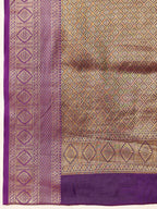 Hiral Fashion Pink Kanjeevaram Silk Woven Design Saree