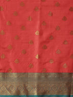 Hiral Fashion Red Kanjeevaram Silk Woven Design Saree