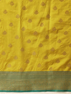 Hiral Fashion Yellow Kanjeevaram Silk Woven Design Saree