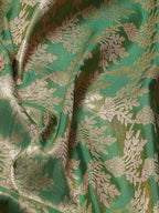 Green Art Silk Woven Zari Design Floral Saree with Unstitched Blouse - Hiral Fashion