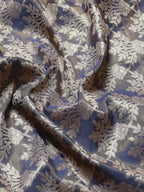 Navy Blue Art Silk Woven Zari Design Floral Saree with Unstitched Blouse - Hiral Fashion