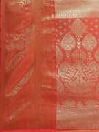 Purple Art Silk Woven Zari Design Floral Saree with Unstitched Blouse - Hiral Fashion