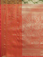 Green Art Silk Woven Zari Design Floral Saree with Unstitched Blouse - Hiral Fashion