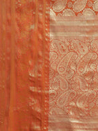 Yellow Art Silk Woven Zari Design Floral Saree with Unstitched Blouse - Hiral Fashion