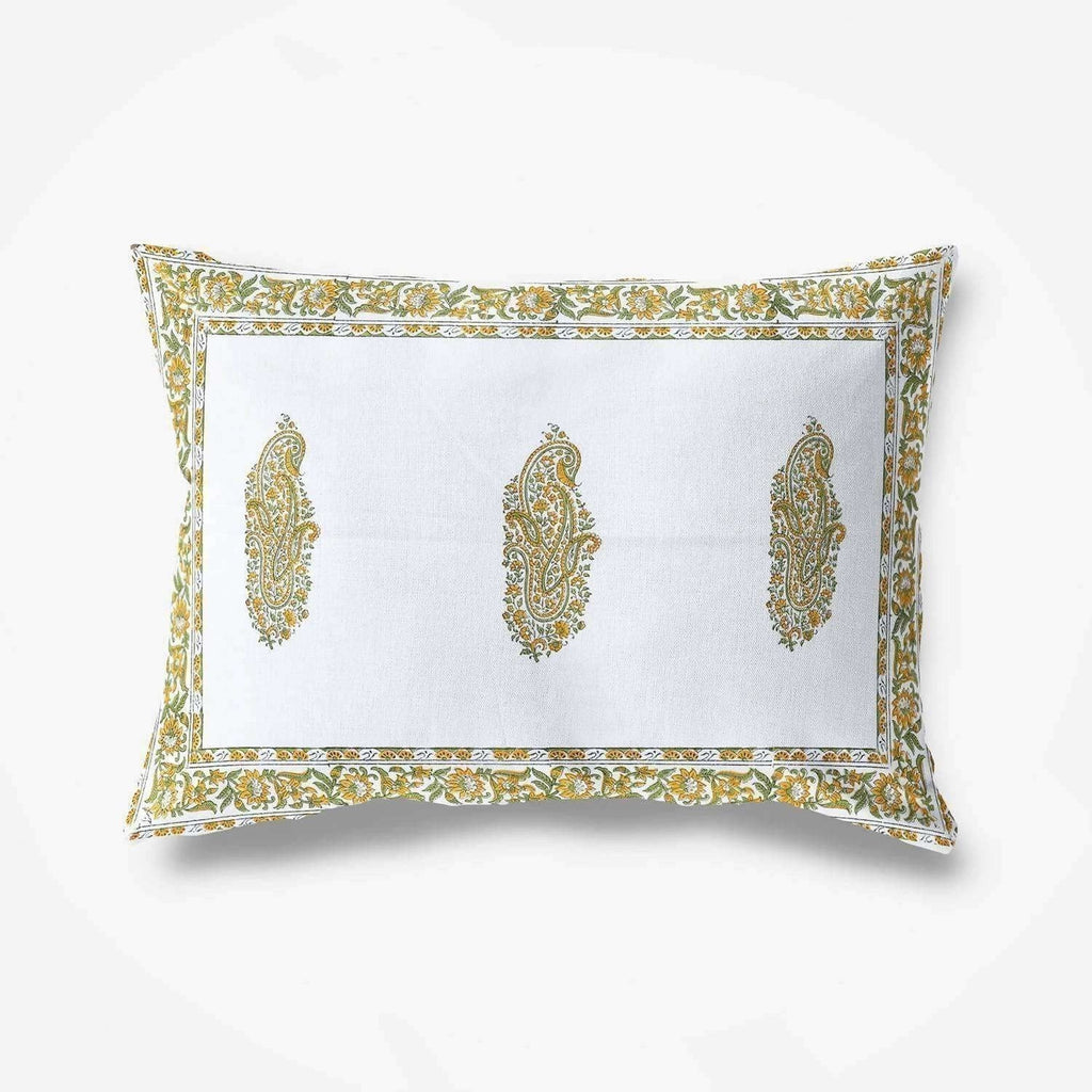 Premium Hand Block Printed Rajasthani Double Bedsheet Bedspread with 2 Pillow Covers