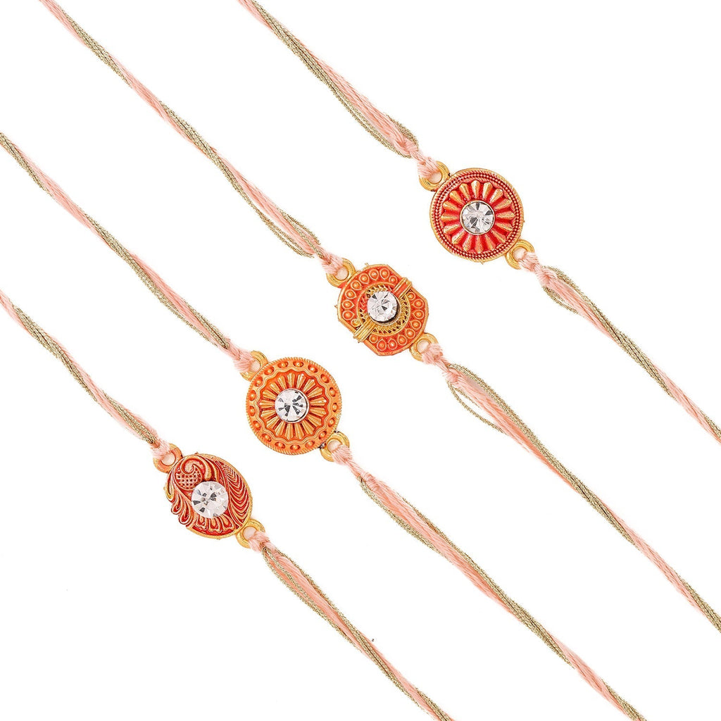 trueBrowns X Voylla Set Of 4 Designer Rakhi With Roli Chaawal Pack - Distacart