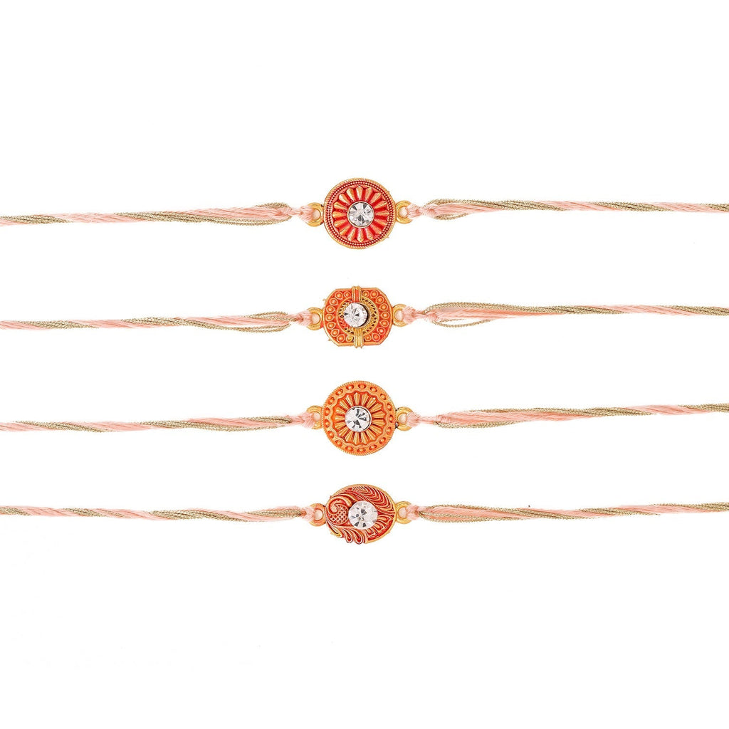 trueBrowns X Voylla Set Of 4 Designer Rakhi With Roli Chaawal Pack - Distacart