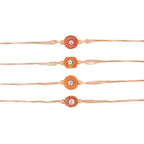 trueBrowns X Voylla Set Of 4 Designer Rakhi With Roli Chaawal Pack - Distacart
