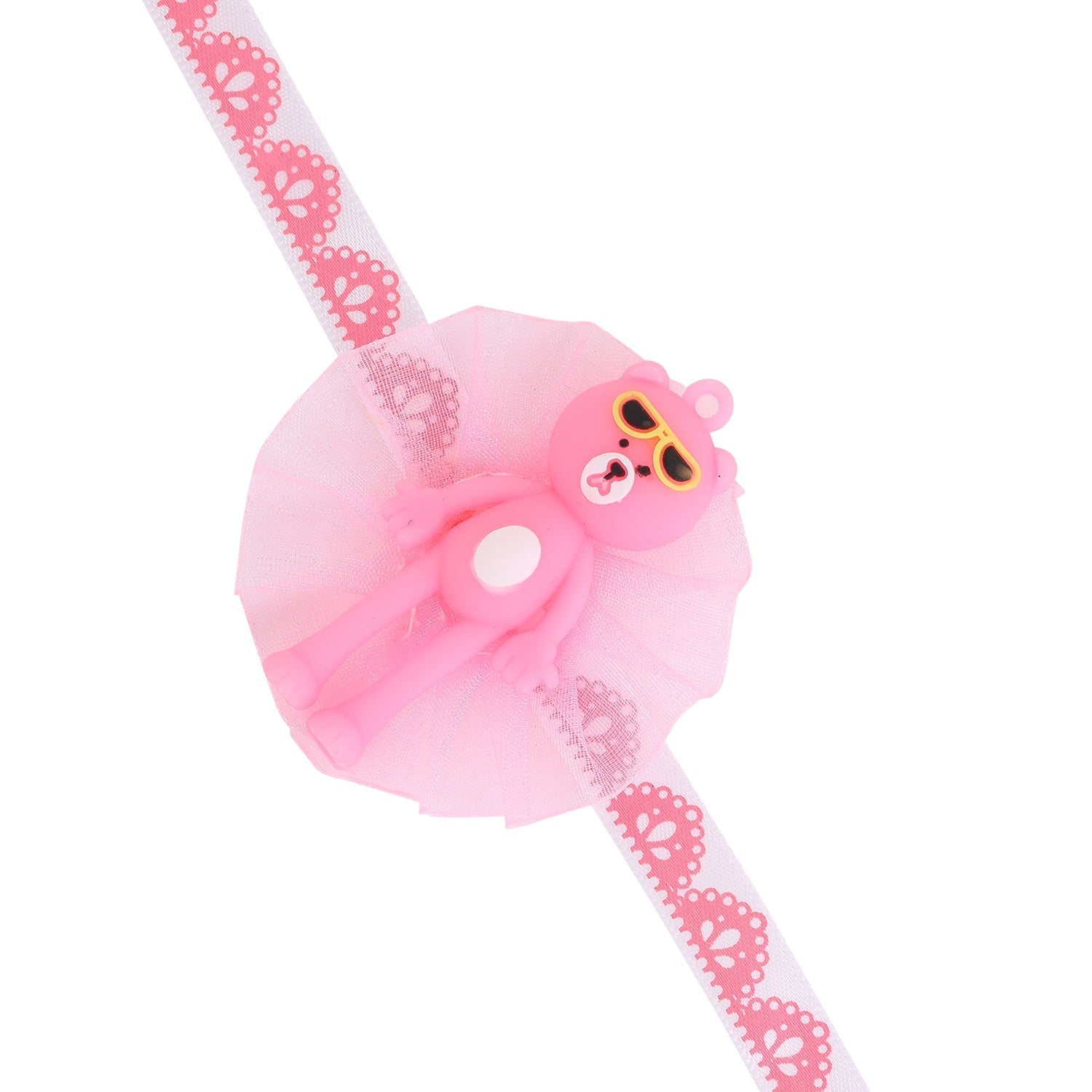 trueBrowns X Voylla Adorable Pink Teddy Bear Rakhi With Roli Chaawal Pack - Distacart