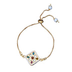 trueBrowns X Voylla CZ Embellished Gold Toned Bracelet Style Rakhi - Distacart