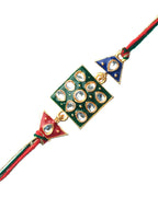 trueBrowns X Voylla Set of 2 Enameled Kundan And CZ Sparkling Rakhis - Distacart