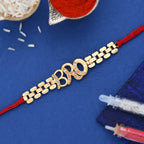 trueBrowns X Voylla Bro A Gem Embellished Gold Tone Rakhi - Distacart
